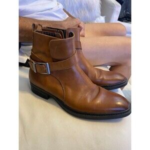 Karl Lagerfeld Paris Mens Leather Jodphur Ankle Boots SZ 9M